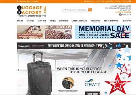 luggage factory website.